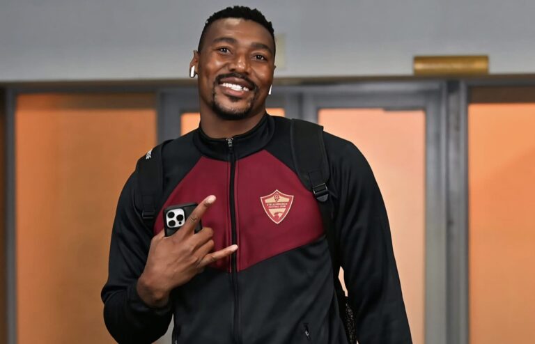 Stellenbosch FC goalkeeper Oscarine Masuluke arriving for a league match in Polokwane