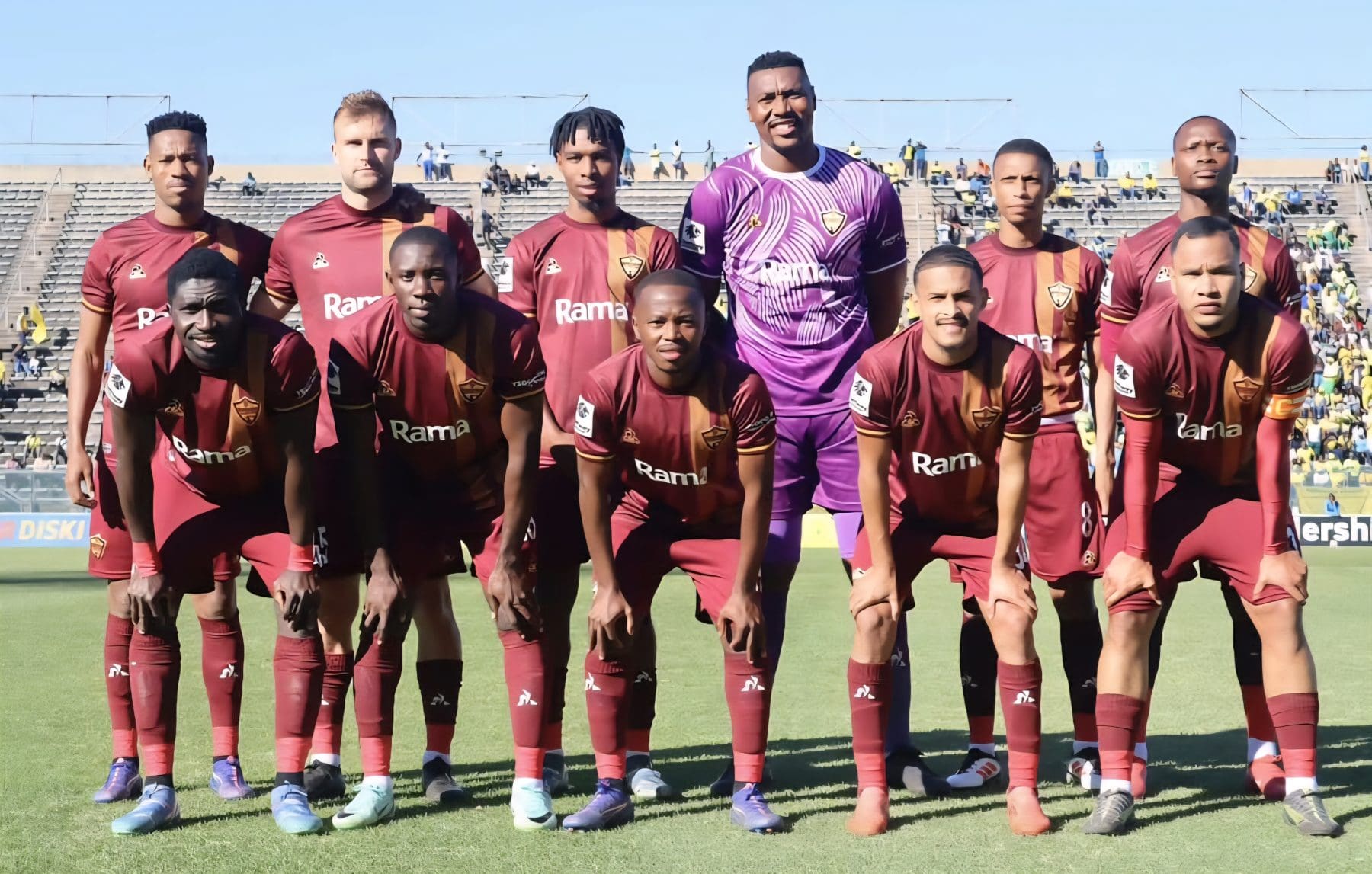 Oscarine Masuluke in the Stellenbosch FC line-up before a League match 