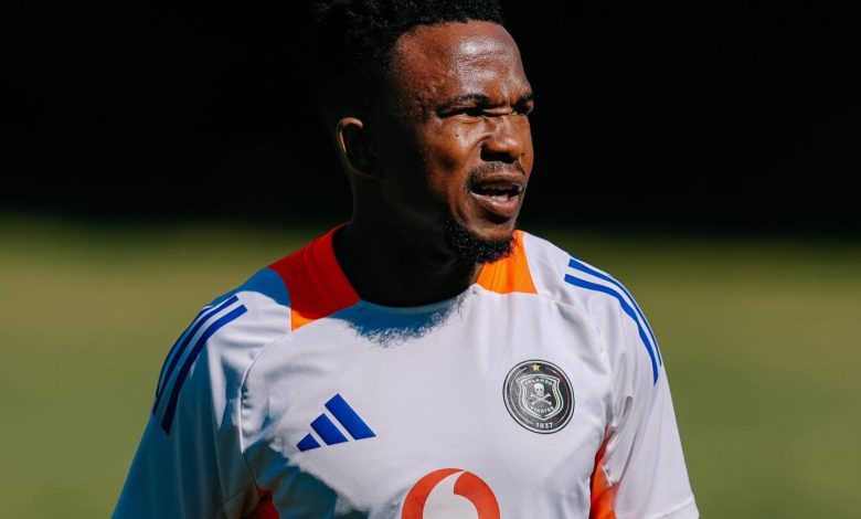 Paseka Mako in Orlando Pirates colours