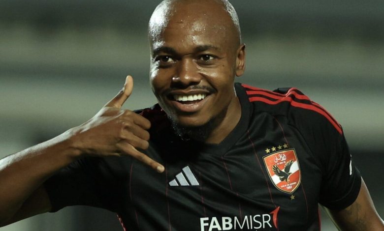 Percy Tau at Al Ahly in action
