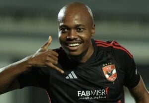 Percy Tau at Al Ahly in action