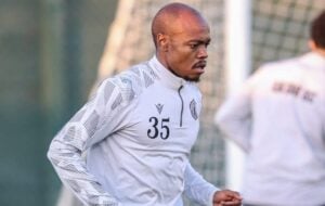 Percy Tau at training