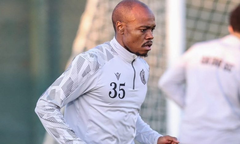 Percy Tau at training