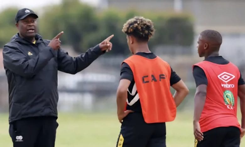 Raymond Mdaka issuing instructions to his U20 side