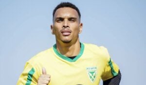 Golden Arrows striker Ryan Moon during training session