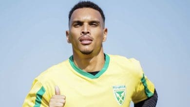 Golden Arrows striker Ryan Moon during training session