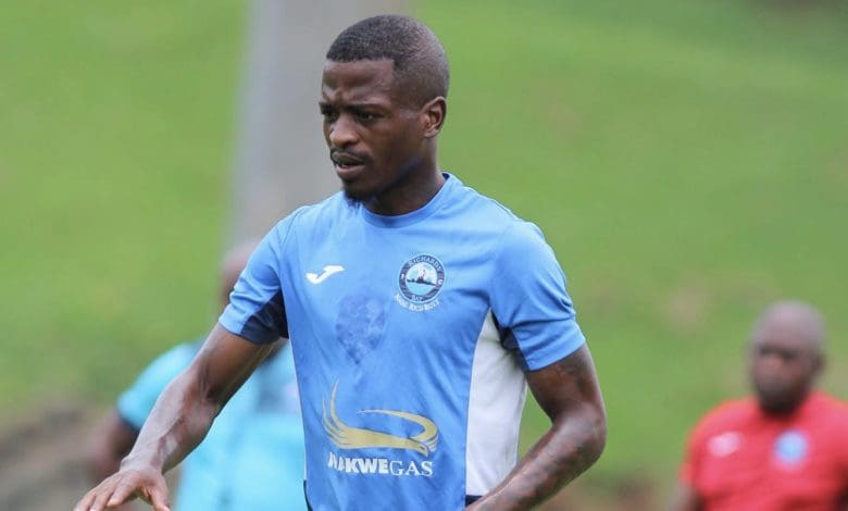 Richards Bay FC attacking midfielder Siboniso Conco during the warm-up session