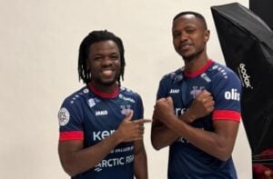 Silas Songani and SA star Thibang Phete
