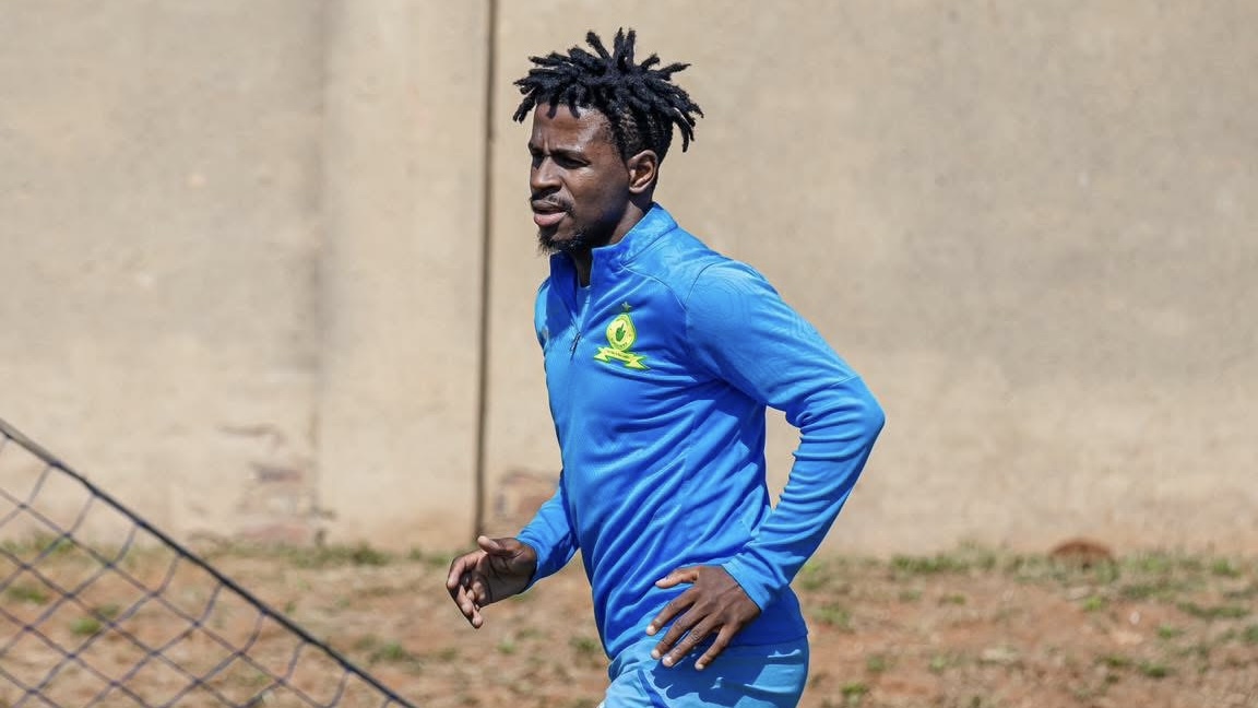 Mamelodi Sundowns defender Terrence Mashego during training session at Chloorkop 
