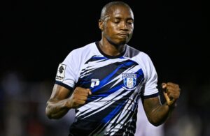 Thabang Sibanyoni celebrating a goal at Magesi FC