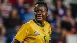 Thembi Kgatlana in action for Banyana Banyana