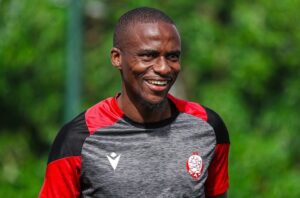 Wydad Athletic Club attacker Thembinkosi Lorch smile