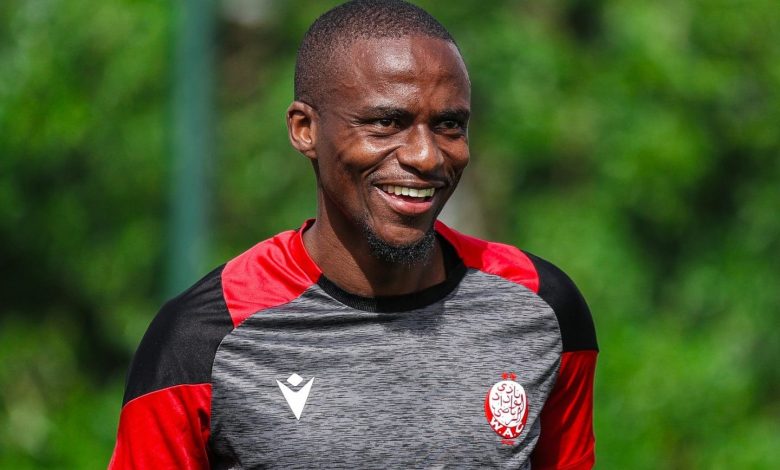 Wydad Athletic Club attacker Thembinkosi Lorch smile