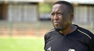 Coach Vela Khumalo in Bafana Bafana colours