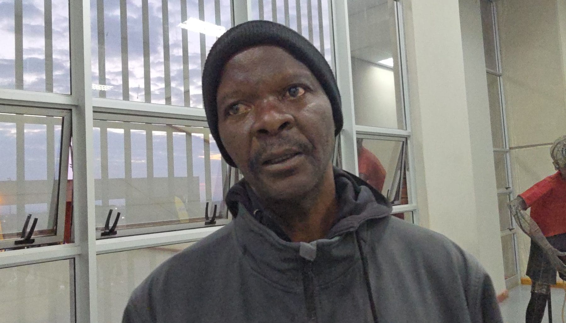 Aubrey Lekwane talking to the media at the ABC Motsepe League national playoffs 