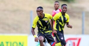 Banele Hlophe in action for JDR Stars