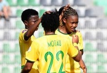 Banyana Banyana players in celebratory mood