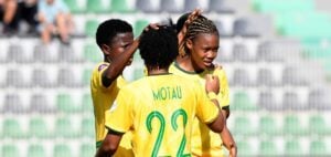 Banyana Banyana players in celebratory mood