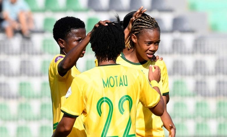 Banyana Banyana players in celebratory mood