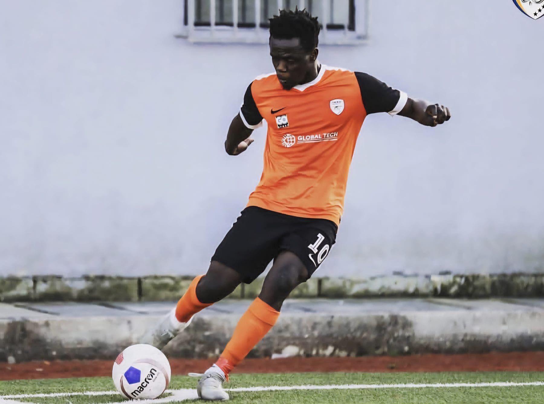 Chris Matombo in action for Maltese Senglea Athletic. 