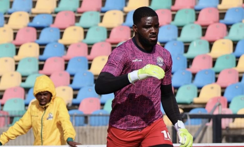 Former Marumo Gallants goalkeeper Daniel Akpeyi during warm-up session
