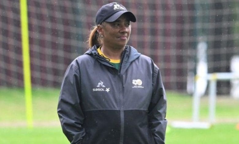 Coach Desiree Ellis during Banyana Banyana training session