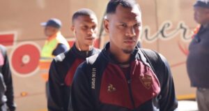 Fawaaz Basadien arriving at a match with Stellenbosch FC