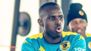 Flavio Silva during a training session in Kaizer Chiefs colours