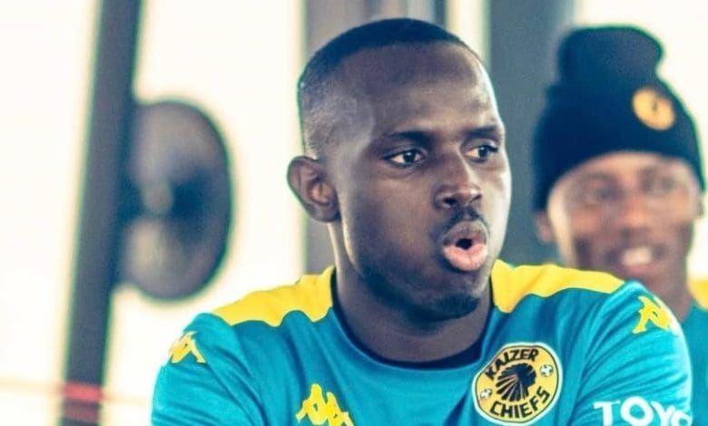 Flavio Silva during a training session in Kaizer Chiefs colours