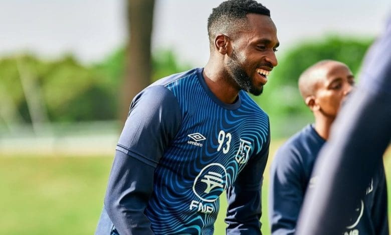 Fortune Makaringe during a Cape Town City FC training session