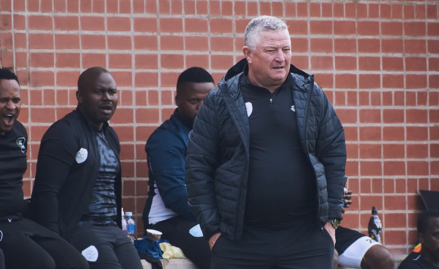 Durban City FC coach Gavin Hunt giving instructions on the touchline 