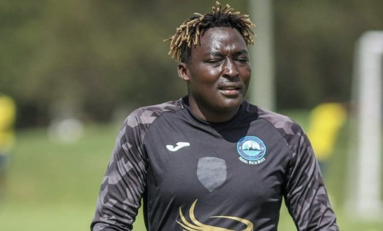 Richards Bay FC goalkeeper Ian Otieno during training