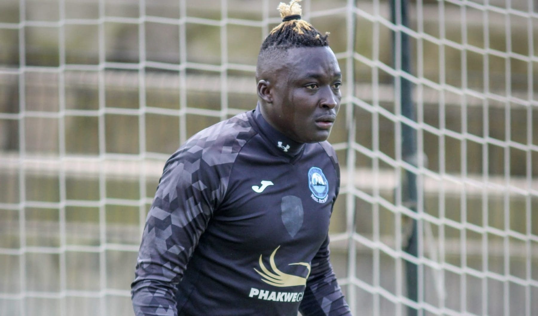 Richards Bay FC goalkeeper Ian Otieno during training