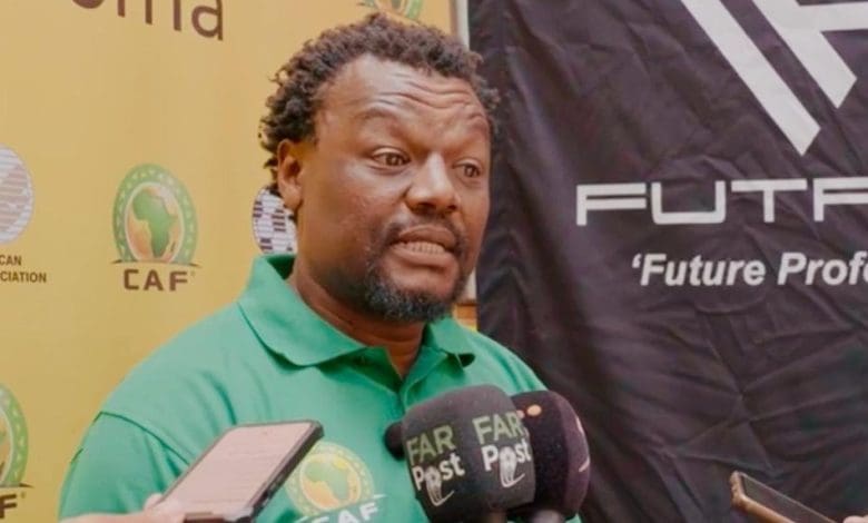 Jabulani 'S-curl' Mendu addressing members of the media