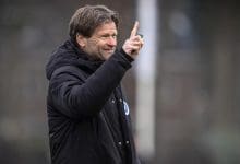 Jan Vreman giving instructions at second division side De Graafschap