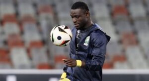 Junior Dion juggling a soccer ball while at AmaZulu FC