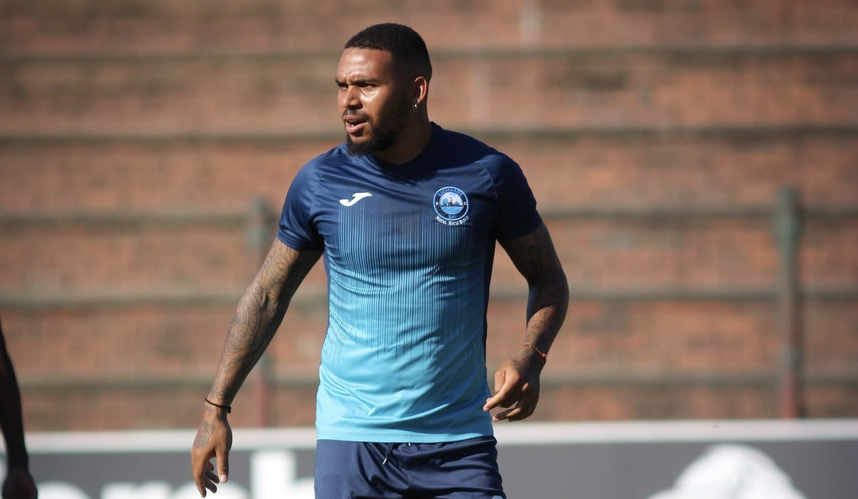 Former Richards Bay FC attacker Justice Figareido during the warm-up session