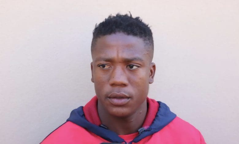 Kgaogelo Sekgota during an interview with the media during his unveiling at Magesi FC
