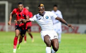 Khuda Muyaba in action against TS Galaxy