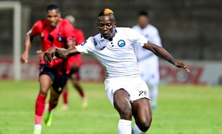 Khuda Muyaba in action against TS Galaxy