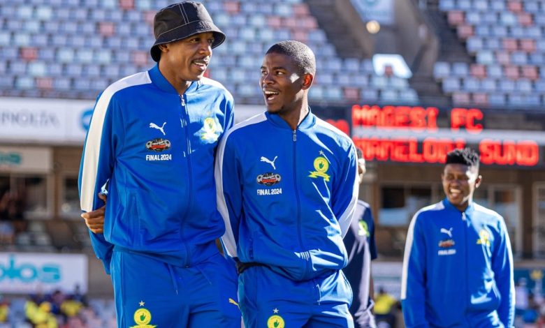 Khuliso Mudau and Neo Maema of Mamelodi Sundowns