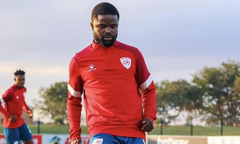 Lesedi Kapinga training during his time at Sekhukhune United