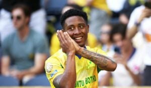 Mamelodi Sundowns star Lucas Ribeiro celebrating a goal in the FIFA Club World Cup