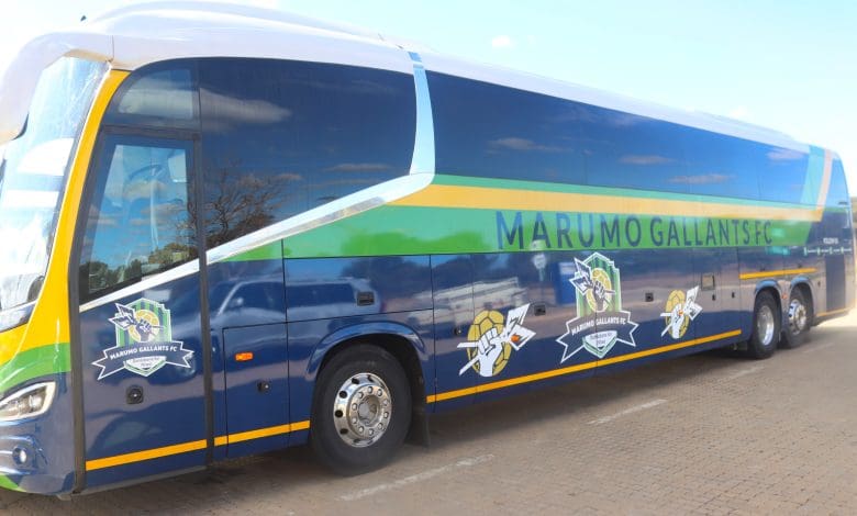 The Marumo Gallants Bus packed at the Park Inn Hotel in Polokwane