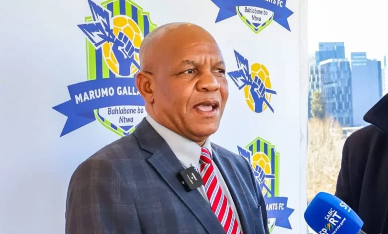 Marumo Gallants chairman Abram Sello speaking