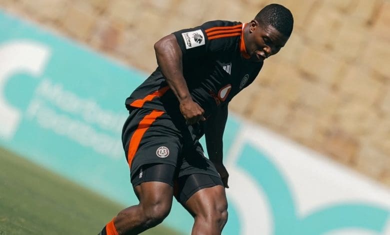 Mbekezeli Mbokazi in action for Orlando Pirates in Spain
