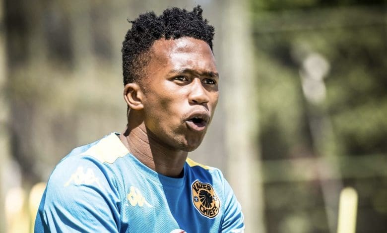 Kaizer Chiefs midfielder Mduduzi Shabalala during training session in Naturena