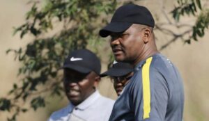 Molefi Ntseki during a training session with Bafana Bafana