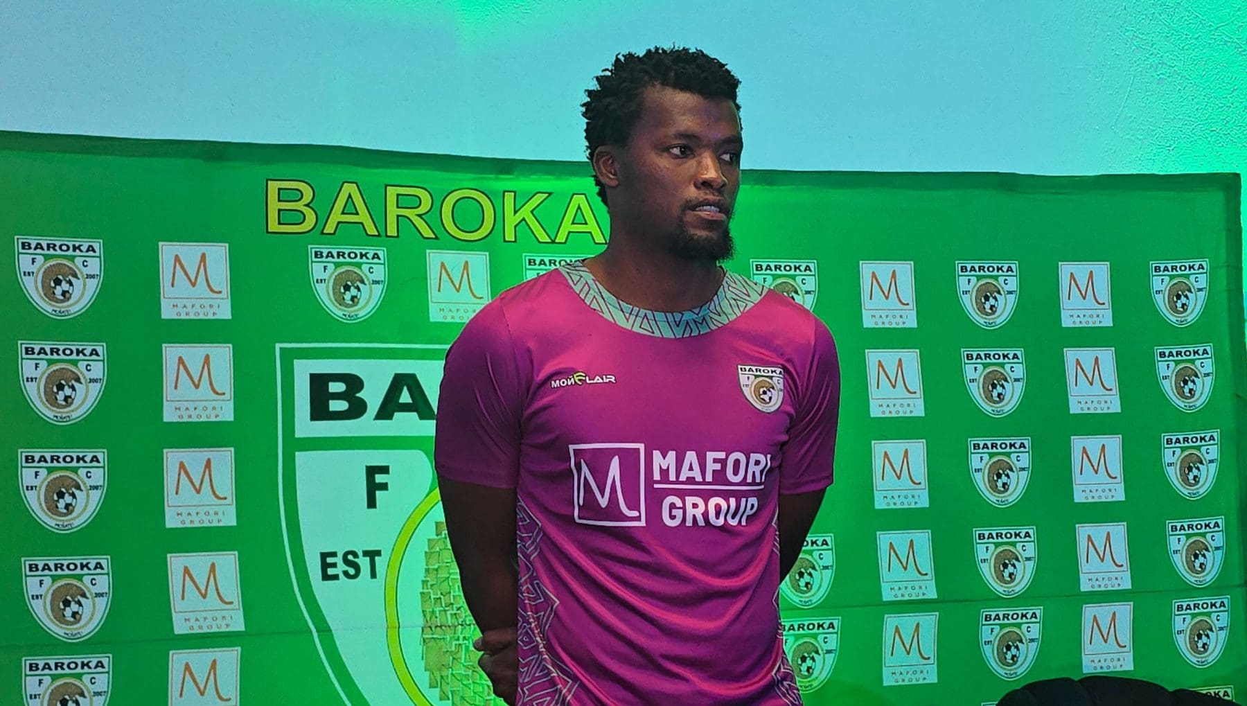Mondli Mpoto was officially unveiled by Baroka FC on Saturday. 