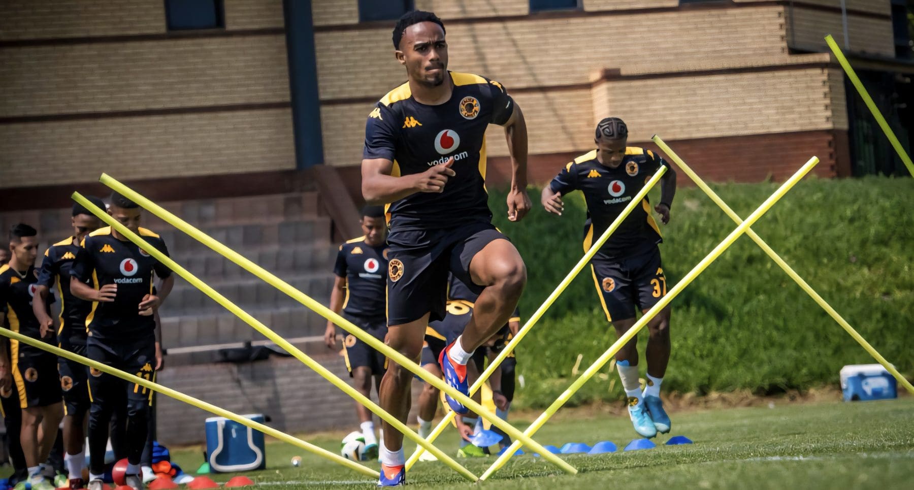 Njabulo Blom during a training session while at Kaizer Chiefs 